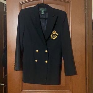 Ralph Lauren Petite Double Breasted Blazer in Navy Blue, never worn